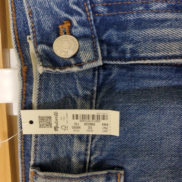 Madewell W 30T The Rail Straight Jeans in Light Blue - Picture 2 of 10